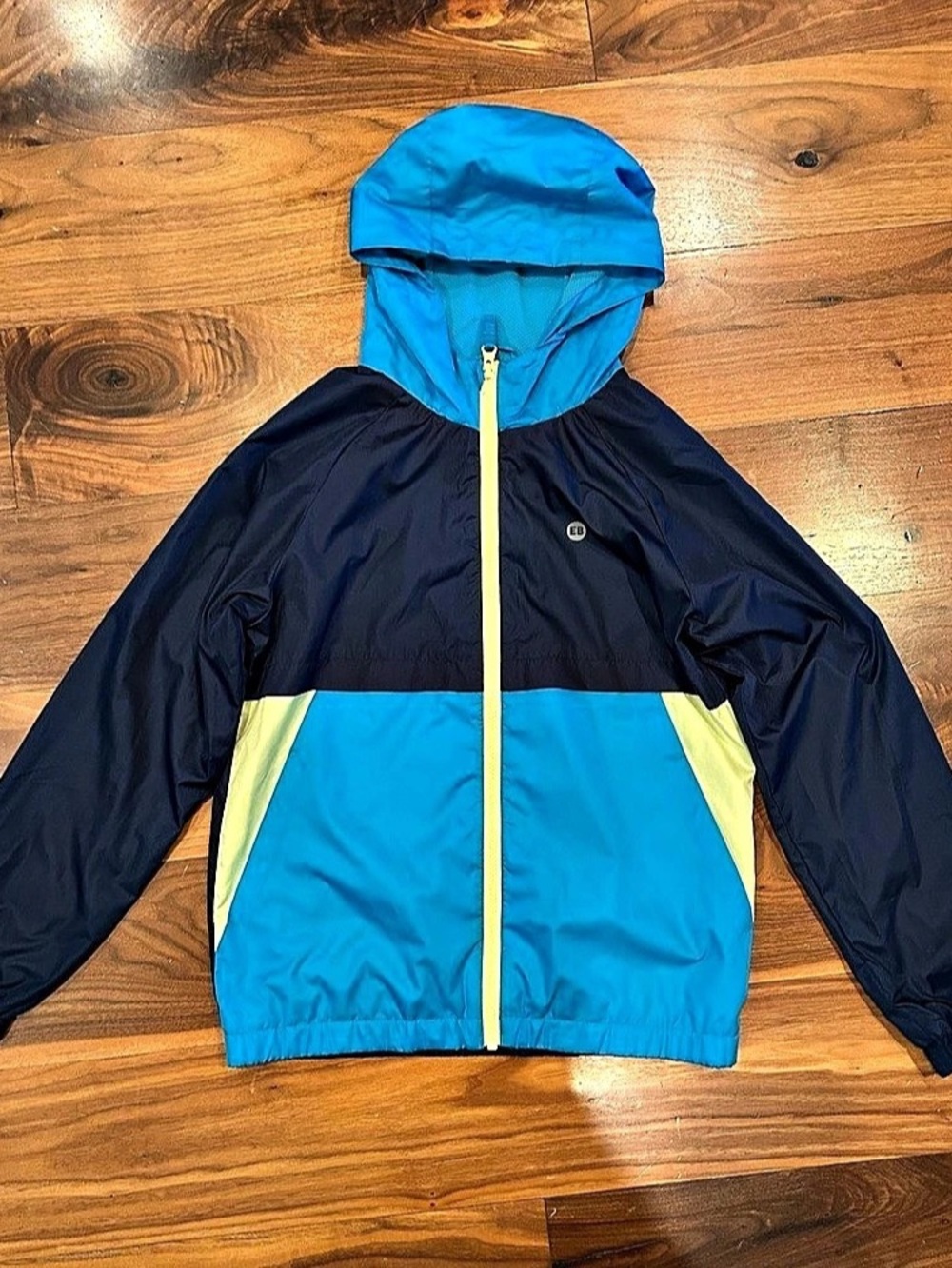 Eddie Bauer Kids Windy Ridge windbreaker Jacket Blue & Navy Medium